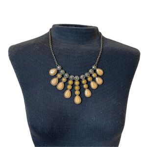 Mustard Yellow Statement Piece Bib Necklace